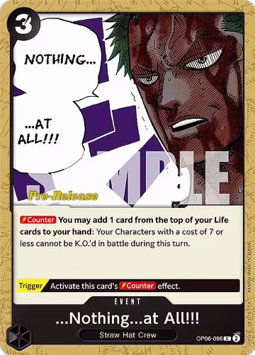 ...Nothing...at All!!! (OP06-096) — card price