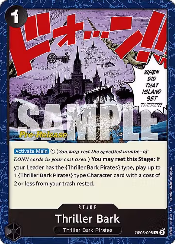 Thriller Bark (OP06-098), Wings of the Captain Pre-Release Cards — One Piece card price