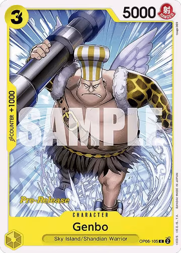 Genbo (OP06-105), Wings of the Captain Pre-Release Cards — One Piece card price