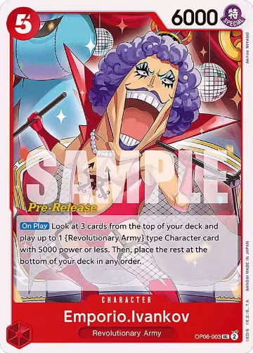 Emporio.Ivankov (OP06-003), Wings of the Captain Pre-Release Cards — One Piece card price