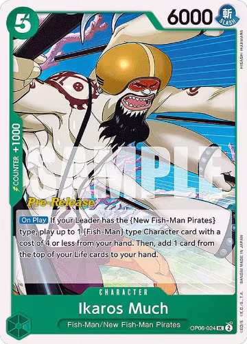 Ikaros Much (OP06-024), Wings of the Captain Pre-Release Cards — One Piece card price