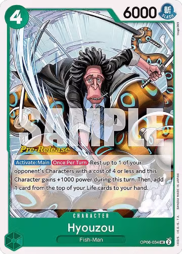 Hyouzou (OP06-034), Wings of the Captain Pre-Release Cards — One Piece card price