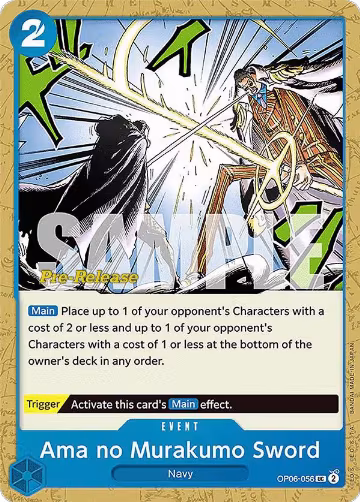 Ama no Murakumo Sword (OP06-056), Wings of the Captain Pre-Release Cards — One Piece card price