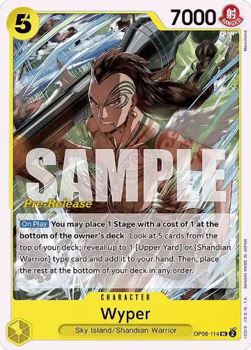Wyper (OP06-114), Wings of the Captain Pre-Release Cards — One Piece card price