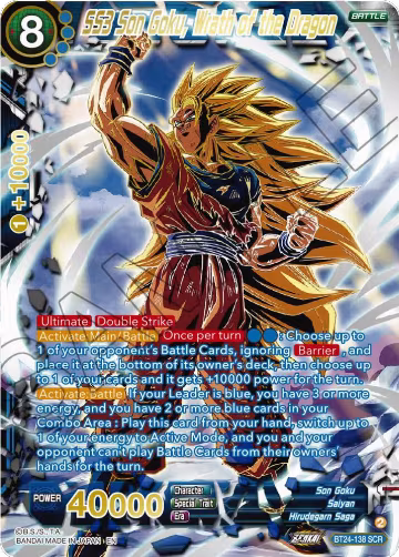 SS3 Son Goku, Wrath of the Dragon (Collector Booster Gold) (BT24-138), Beyond Generations — DB Super card price