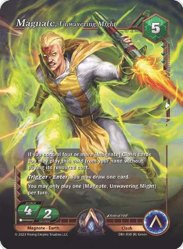 Magnate, Unwavering might (DB1-050), Year of the Dragon — Alpha Clash card price