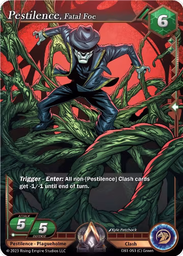 Pestilence, Fatal Foe (DB1-053), Year of the Dragon — Alpha Clash card price