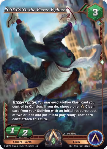 Sonoro, the Fierce Fighter (DB1-059), Year of the Dragon — Alpha Clash card price