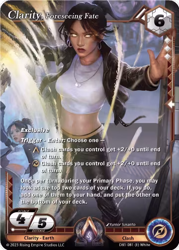 Clarity, Foreseeing Fate (DB1-081), Year of the Dragon — Alpha Clash card price