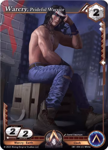 Warcry, Prideful Warrior (DB1-094), Year of the Dragon — Alpha Clash card price