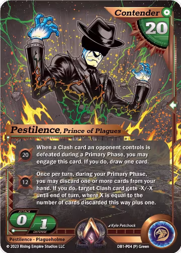 Pestilence, Prince of Plagues (Monochrome) (DB1-P04), Year of the Dragon — Alpha Clash card price