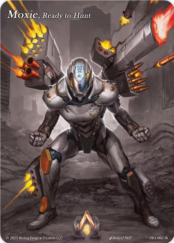 Moxie, Ready to Hunt (Iconic Art) (DB1-002 IA), Year of the Dragon — Alpha Clash card price