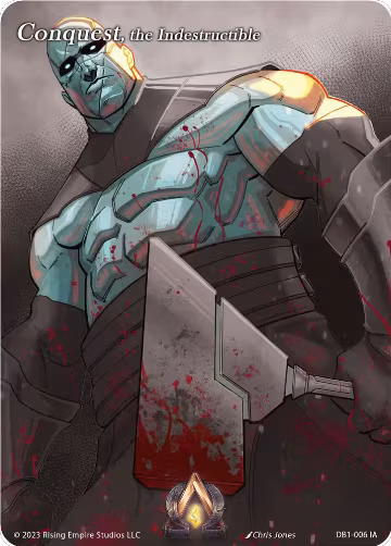 Conquest, the Indestructible (Iconic Art) (DB1-006 IA), Year of the Dragon — Alpha Clash card price