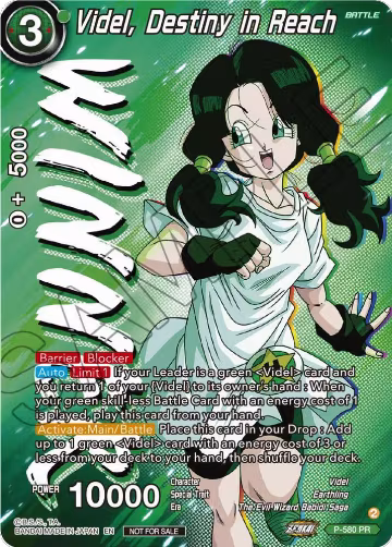 Videl, Destiny in Reach (Zenkai Series Tournament Pack Vol.7) (Winner) (P-580), Tournament Promotion Cards — DB Super card price