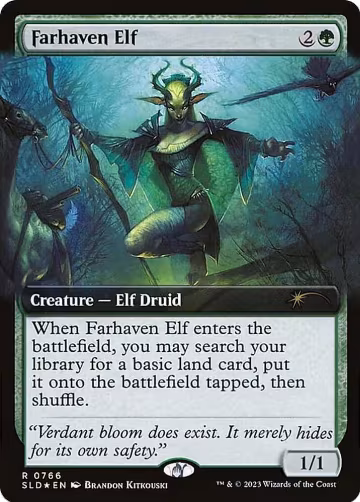 Farhaven Elf (Extended Art) (766), Secret Lair Drop Series — Magic card price