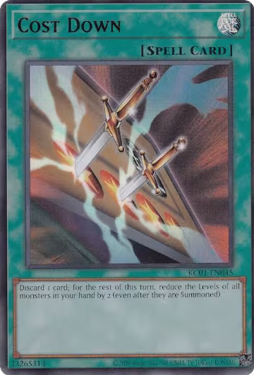 Cost Down (KC01-EN045), 25th Anniversary Ultimate Kaiba Set — Yu-Gi-Oh! card price