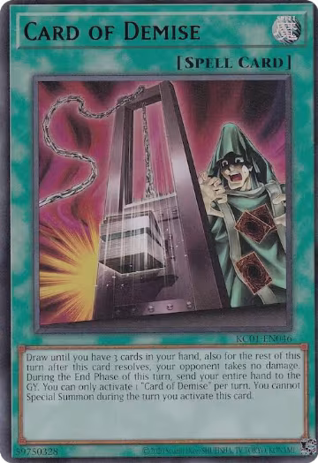 Card of Demise (KC01-EN046), 25th Anniversary Ultimate Kaiba Set — Yu-Gi-Oh! card price