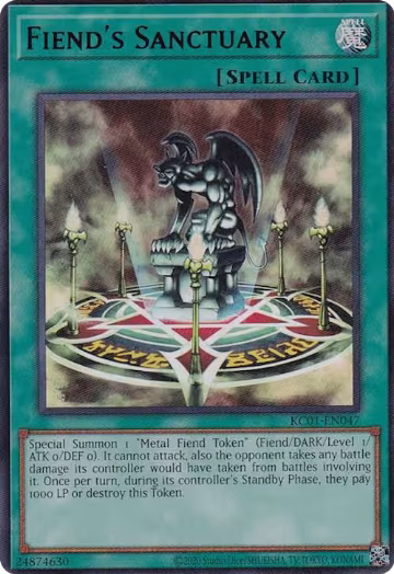 Fiend's Sanctuary (Japanese Artwork) (KC01-EN047), 25th Anniversary Ultimate Kaiba Set — Yu-Gi-Oh! card price