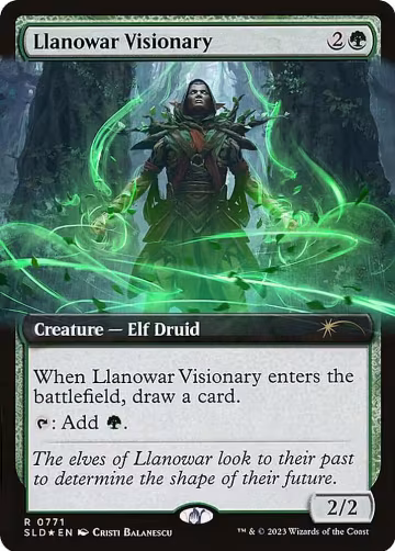 Llanowar Visionary (Extended Art) (771), Secret Lair Drop Series — Magic card price