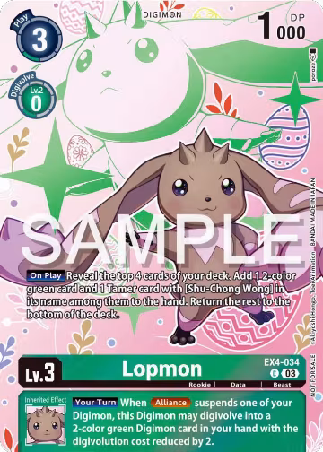 Lopmon (Spring Break Event 2024) (EX4-034 C), Alternative Being Booster — Digimon card price