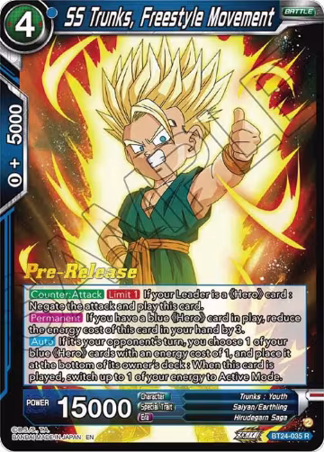 SS Trunks, Freestyle Movement (BT24-035), Beyond Generations Pre-Release Cards — DB Super card price