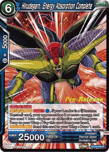 Hirudegarn, Energy Absorption Complete (BT24-046), Beyond Generations Pre-Release Cards — DB Super card price