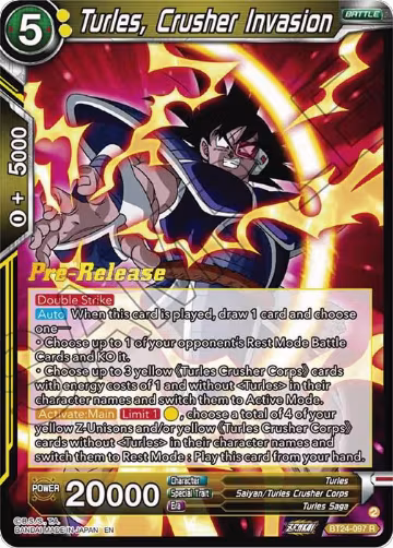 Turles, Crusher Invasion (BT24-097), Beyond Generations Pre-Release Cards — DB Super card price