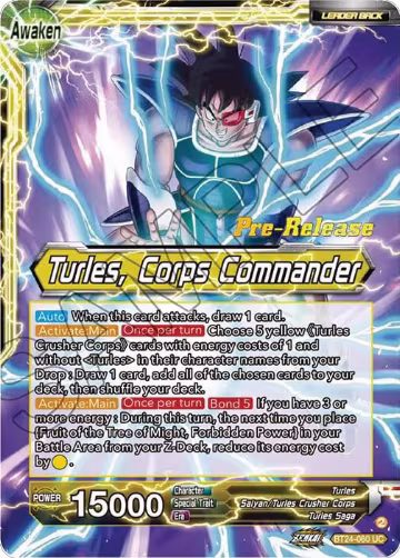 Turles // Turles, Corps Commander (BT24-080), Beyond Generations Pre-Release Cards — DB Super card price