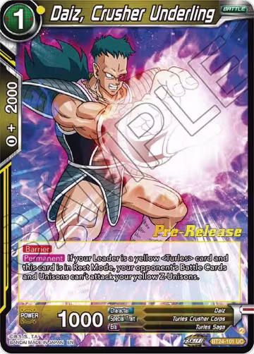 Daiz, Crusher Underling (BT24-101), Beyond Generations Pre-Release Cards — DB Super card price