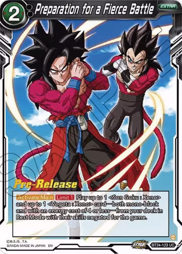 Preparation for a Fierce Battle (BT24-123), Beyond Generations Pre-Release Cards — DB Super card price