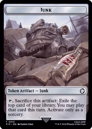 Junk // Soldier (0004) Double-Sided Token (15 // 4), Universes Beyond: Fallout — Magic card price