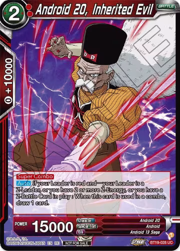 Android 20, Inherited Evil (Deluxe Pack 2024 Vol.1) (BT19-028), Promotion Cards — DB Super card price