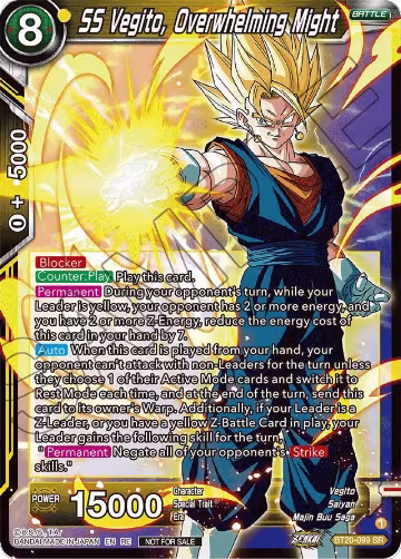 SS Vegito, Overwhelming Might (Deluxe Pack 2024 Vol.1) (BT20-099), Promotion Cards — DB Super card price