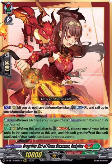Dragritter Girl of Flame Blossoms, Radylina (D-SS12/008EN), D-SS12: Triple Drive Booster — Vanguard card price