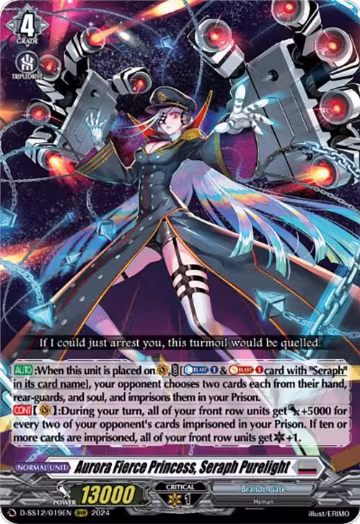 Aurora Fierce Princess, Seraph Purelight (D-SS12/019EN), D-SS12: Triple Drive Booster — Vanguard card price