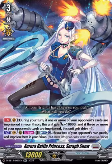 Aurora Battle Princess, Seraph Snow (D-SS12/062EN), D-SS12: Triple Drive Booster — Vanguard card price