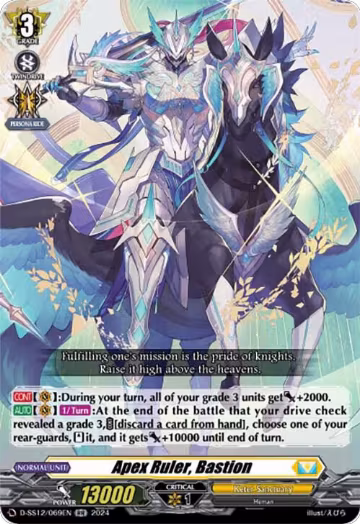 Apex Ruler, Bastion (D-SS12/069EN), D-SS12: Triple Drive Booster — Vanguard card price