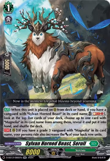 Sylvan Horned Beast, Seroll (D-SS12/080EN), D-SS12: Triple Drive Booster — Vanguard card price