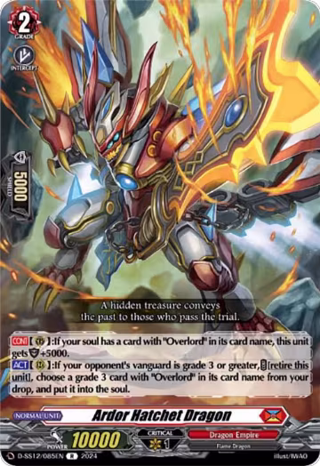 Ardor Hatchet Dragon (D-SS12/085EN), D-SS12: Triple Drive Booster — Vanguard card price