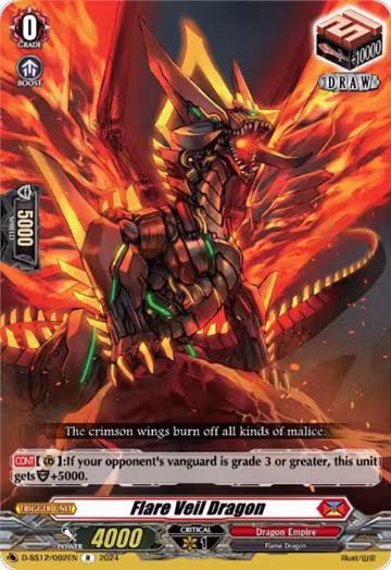 Flare Veil Dragon (D-SS12/092EN), D-SS12: Triple Drive Booster — Vanguard card price