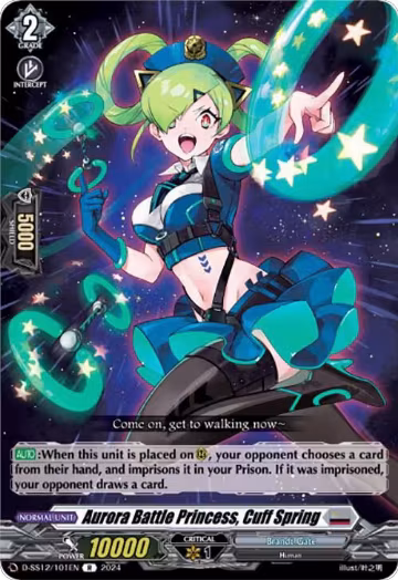 Aurora Battle Princess, Cuff Spring (D-SS12/101EN), D-SS12: Triple Drive Booster — Vanguard card price