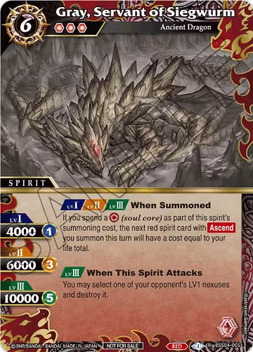Gray, Servant of Siegwurm (Event Pack 2024 Vol. 1) (BSS04-005), Launch & Event Promos — Battle Spirits card price