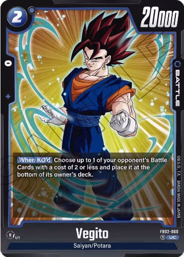 Vegito - FB02-060 (FB02-060), Blazing Aura — DB Fusion card price