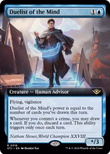 Duelist of the Mind (Extended Art) (318), Outlaws of Thunder Junction — Magic card price