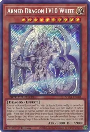 Armed Dragon LV10 White (Secret Rare) (SGX4-ENE01), Speed Duel GX: Midterm Destruction — Yu-Gi-Oh! card price