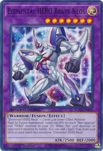 Elemental HERO Brave Neos (SGX4-ENA26), Speed Duel GX: Midterm Destruction — Yu-Gi-Oh! card price
