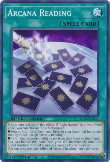 Arcana Reading (SGX4-ENB11), Speed Duel GX: Midterm Destruction — Yu-Gi-Oh! card price
