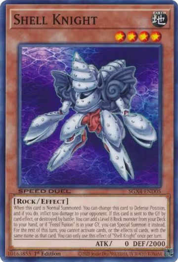 Shell Knight (SGX4-END05), Speed Duel GX: Midterm Destruction — Yu-Gi-Oh! card price