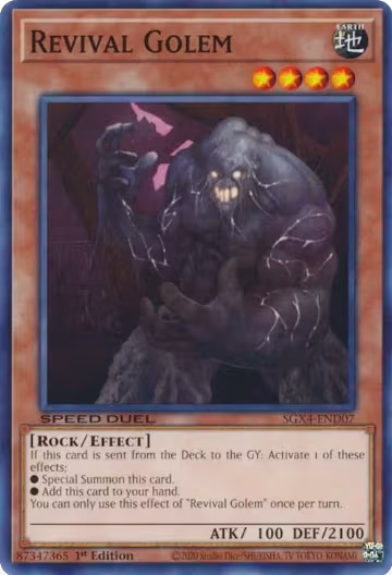 Revival Golem (SGX4-END07), Speed Duel GX: Midterm Destruction — Yu-Gi-Oh! card price