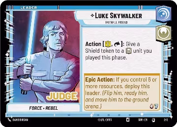 Luke Skywalker - Faithful Friend (002/002), Judge Promos — Star Wars card price